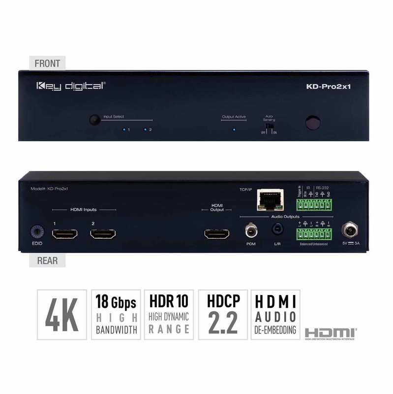Key Digital KD-PRO2x1 HDMI-свитчер